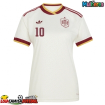 Camisa de Futebol Espanha Dani Olmo #10 Equipamento Secundário Mulheres Mundo 2026 Manga Curta